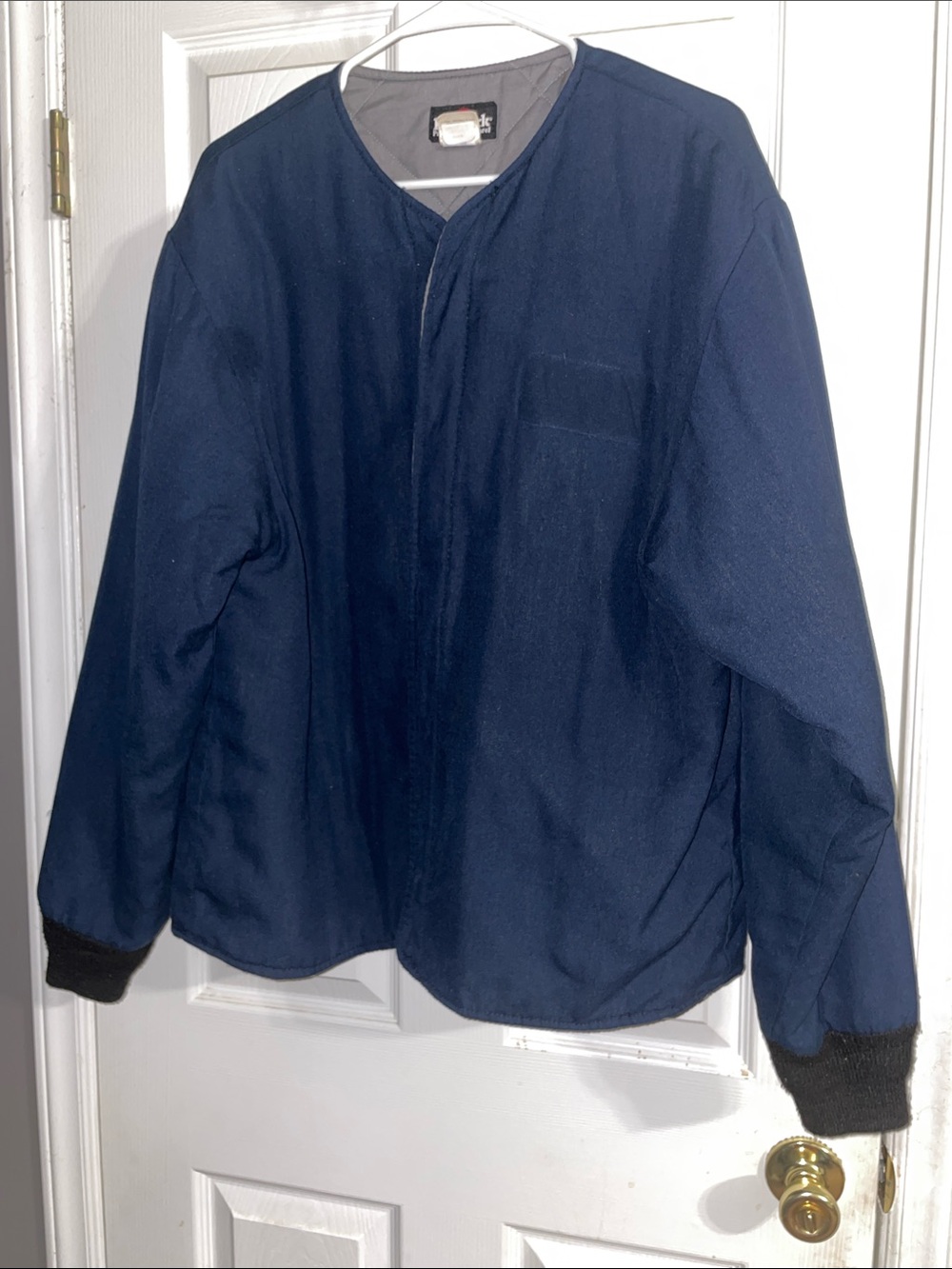 Bulwark Flame Resistant Jacket Nomex Liner Size Large Navy Blue